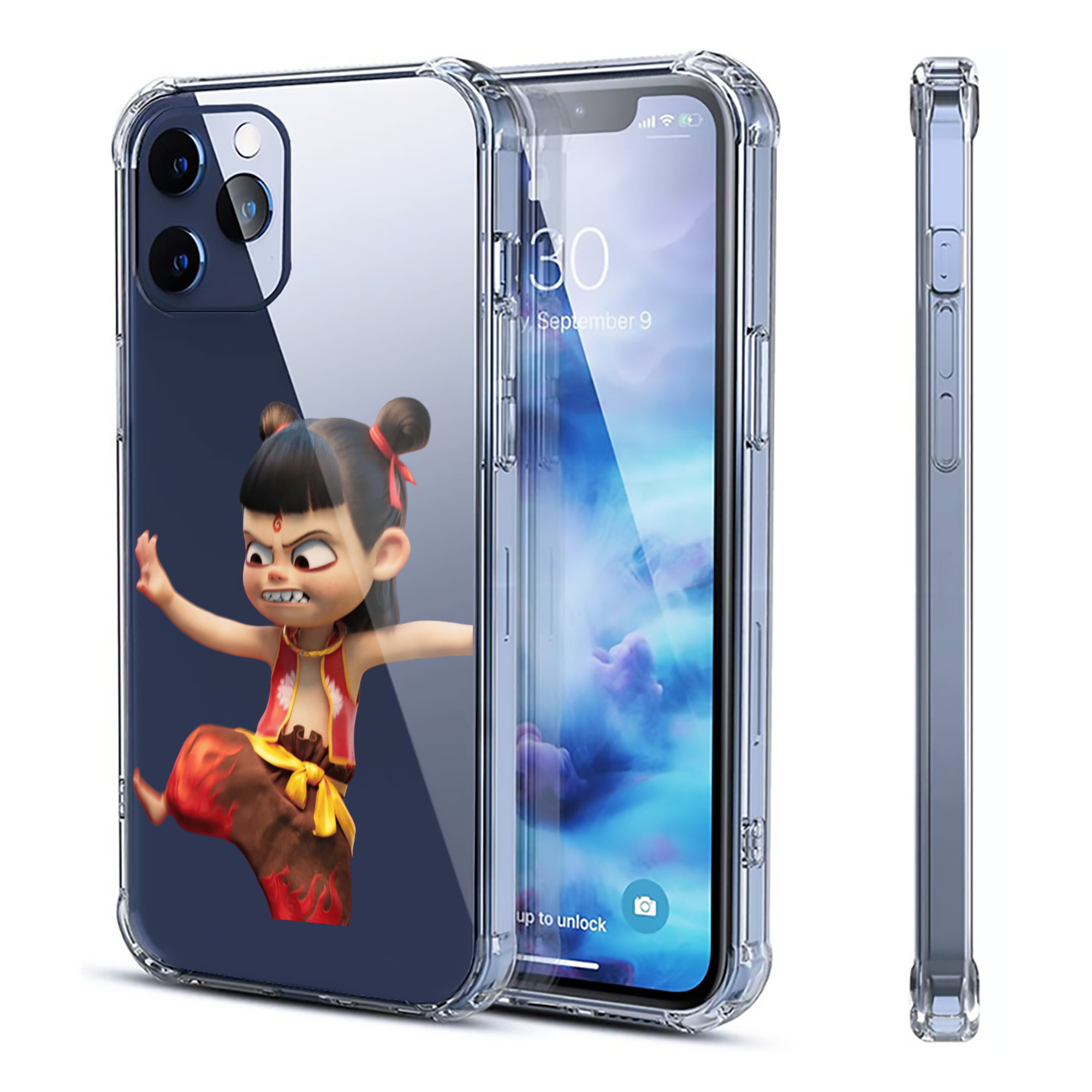 （画像用） Ne Zha 2 ナタ 魔童の大暴れ 【iPhone 12シリーズ対応】透明スマホケース（クリアソフトケース）